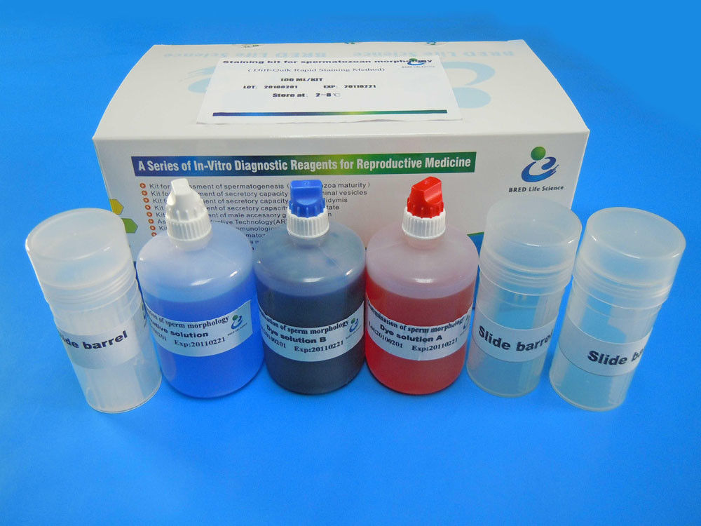 Simple Use Diff Quik Stain Kit für Spermatozoen-Morphologie 100 ml/Kit